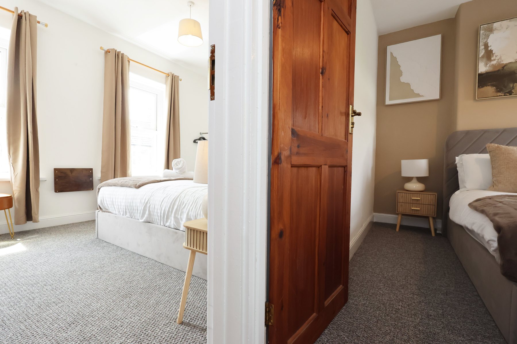 Doorway into a bedroom at the Roath house